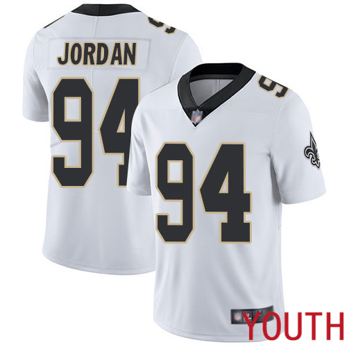 New Orleans Saints Limited White Youth Cameron Jordan Road Jersey NFL Football #94 Vapor Untouchable Jersey->new orleans saints->NFL Jersey